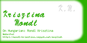 krisztina mondl business card